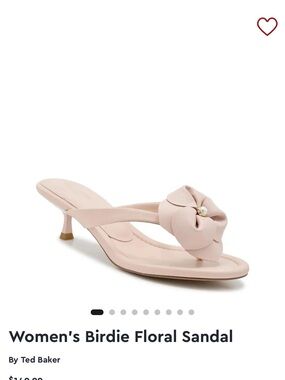 NWT Ted Baker Birdie Pale Pink Floral Pearl Slide Sandals